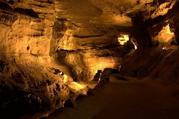 A cavern at the National Showcaves centre in Wales