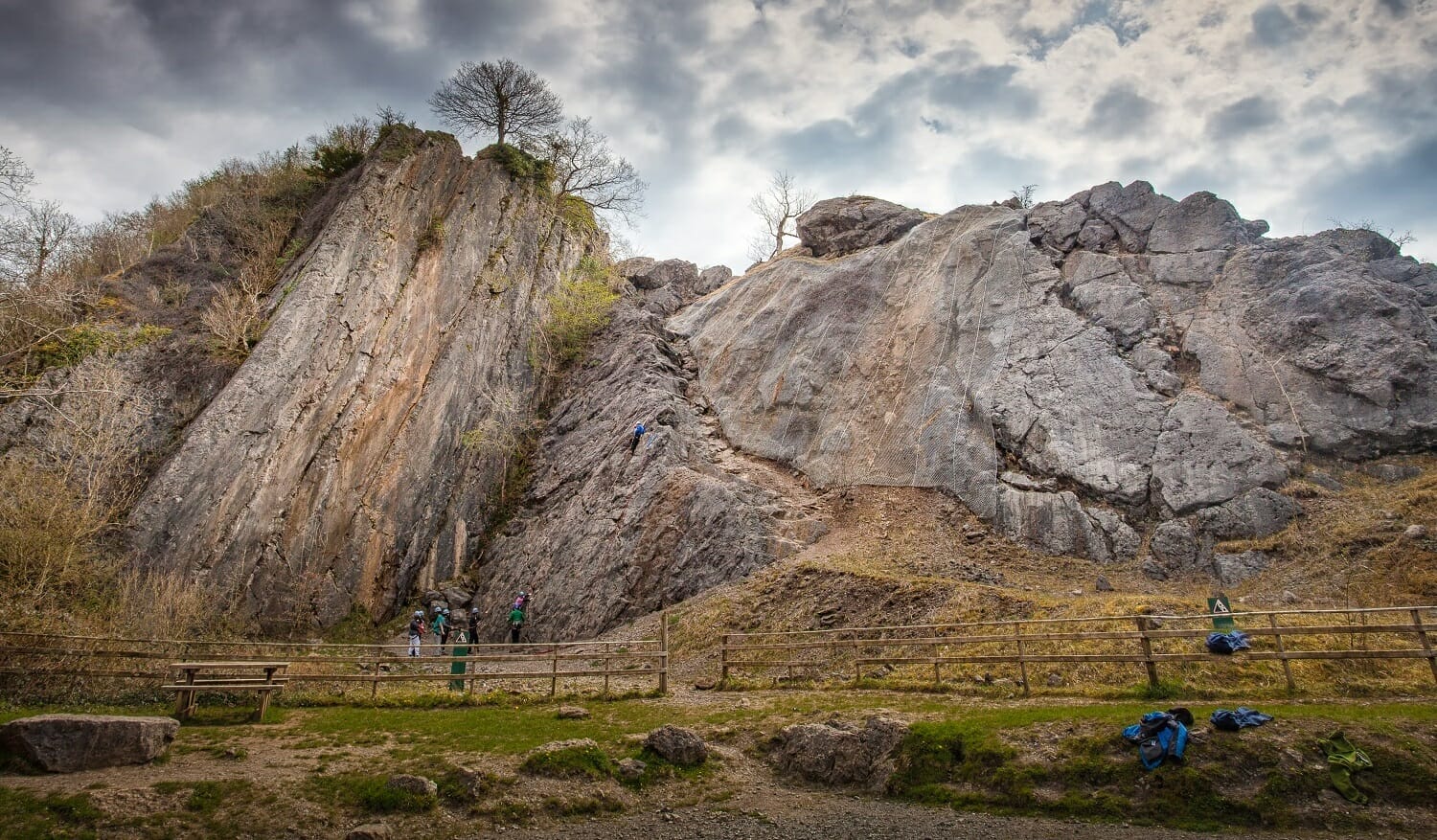 Dinas Rock - popular bouldering spot in Wales