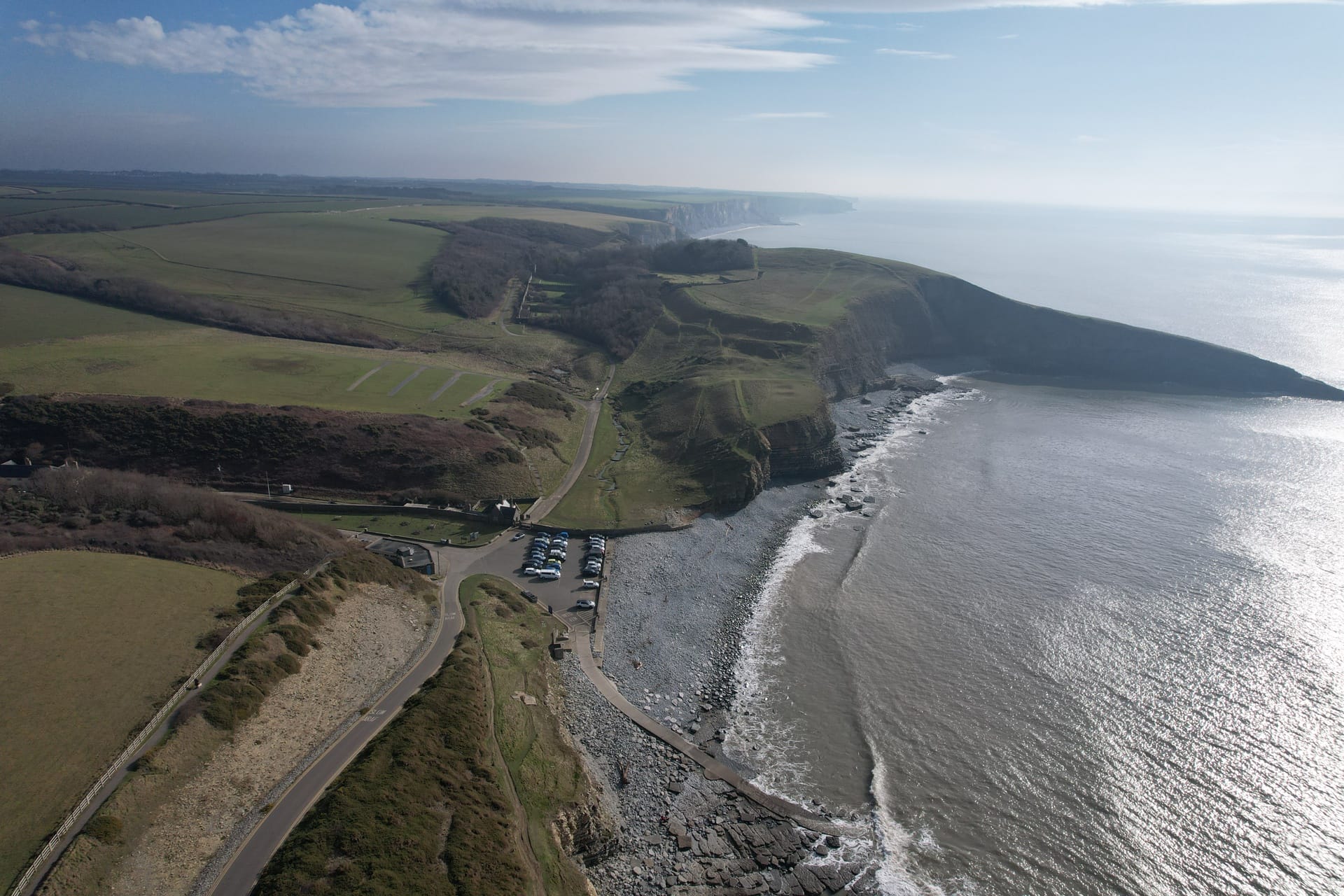 One of Wales cycle routes - Dunraven Bay on the Welsh Coast