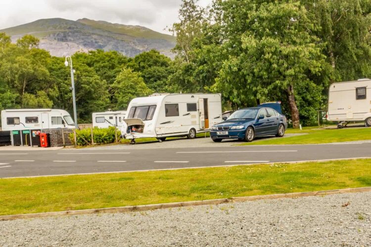 Llanberis caravan site North Wales