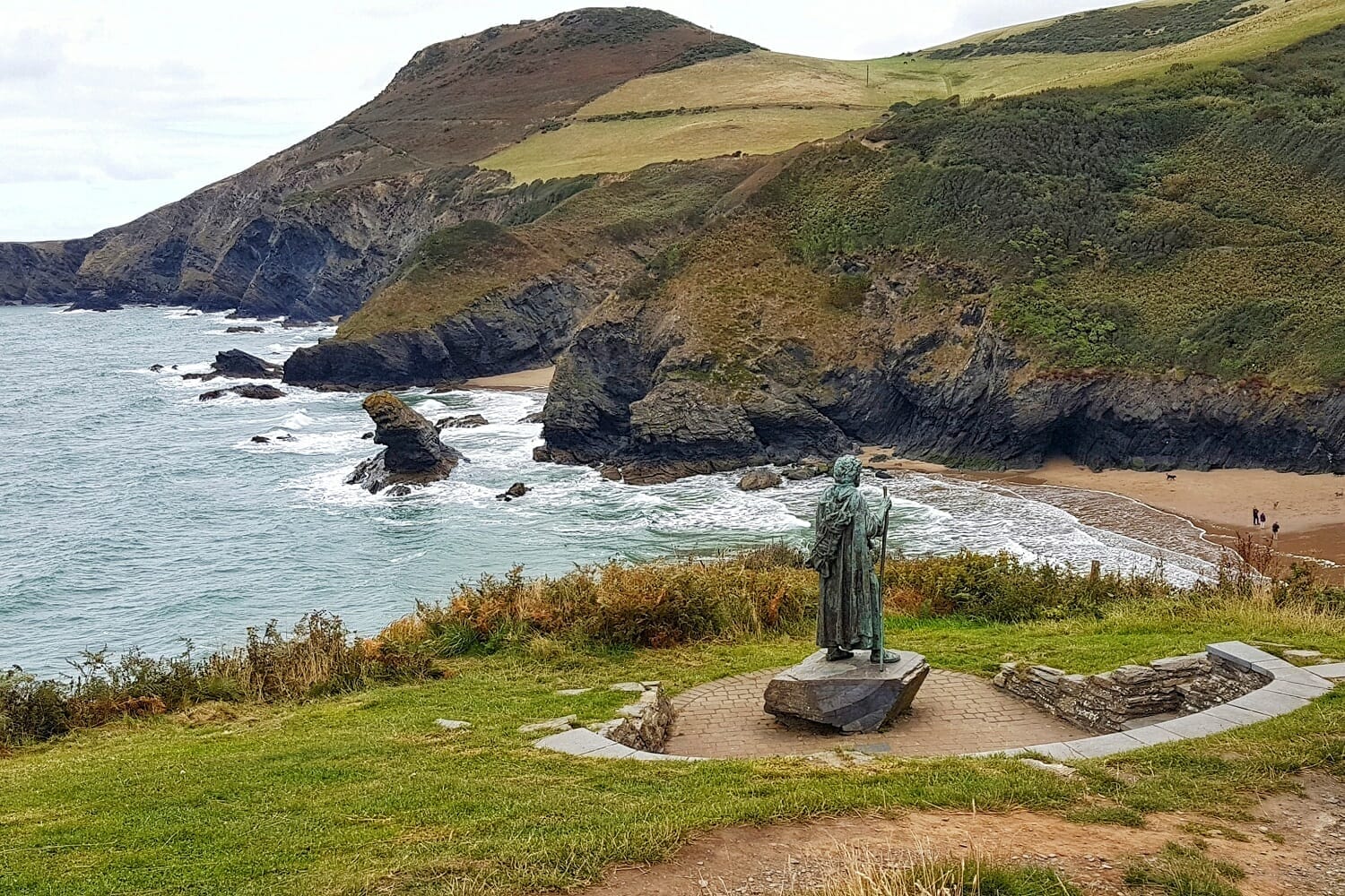 Llangrannog Beach sea kayaking launch area