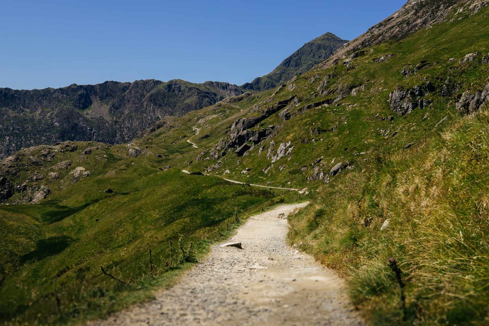 Pathway up to Snowdon in Snowdonia National Park