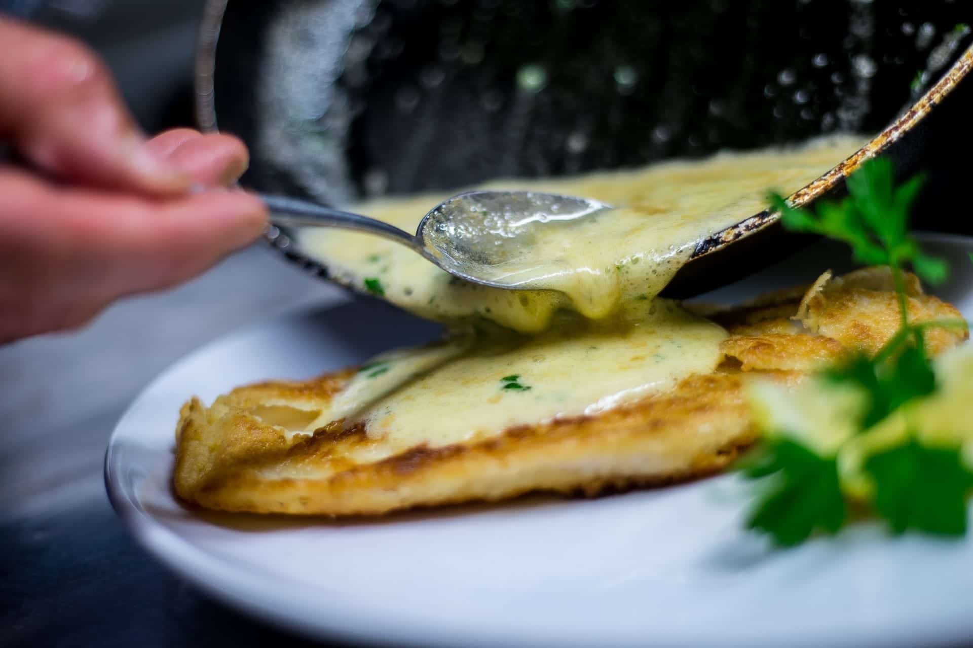 Greek Food Being Served