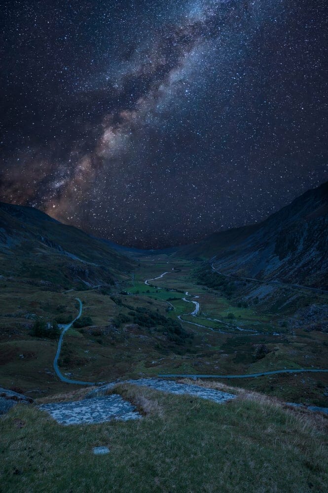 Nant Francon valley in Snowdonia