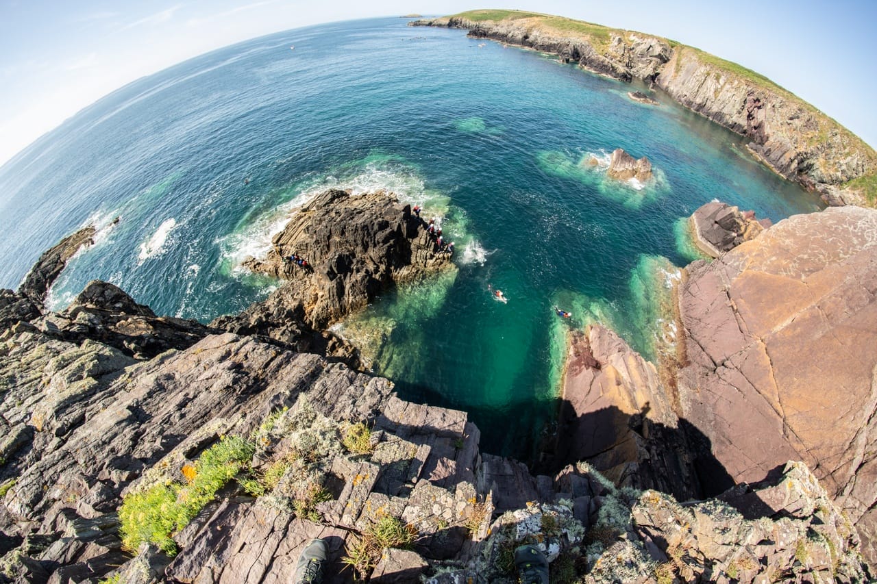 Blue lagoon in Pembrokeshire