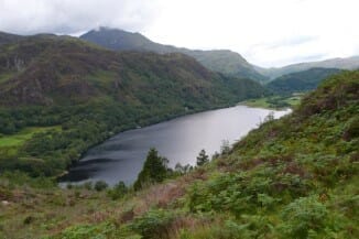 Mountain lake in the South Wales Valleys