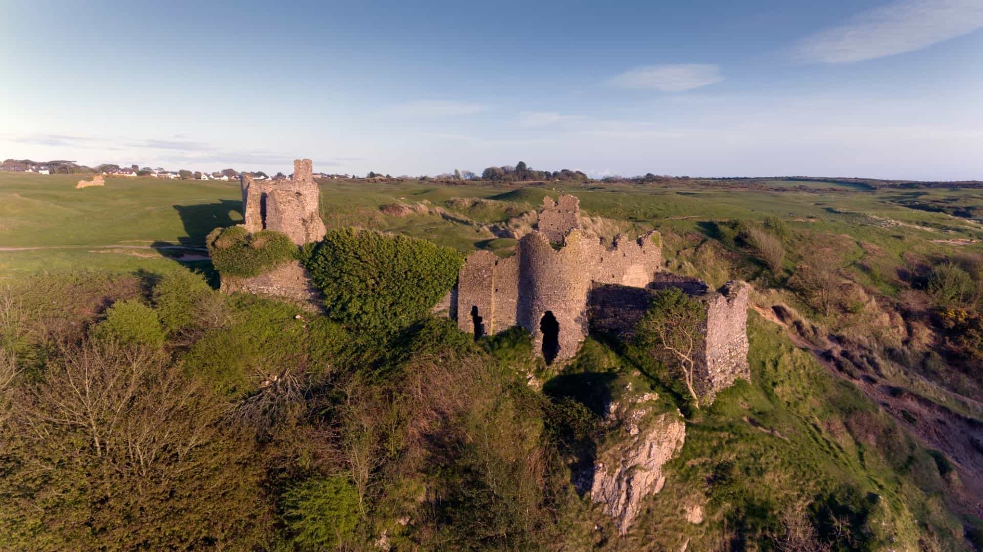 Norman Castle ruins at Pennard Golf Course