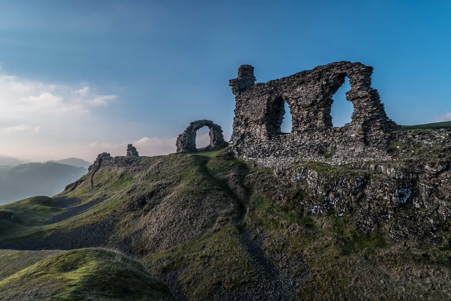 One of the things to do in Wrexham is go and visit Castell Dinas Bran