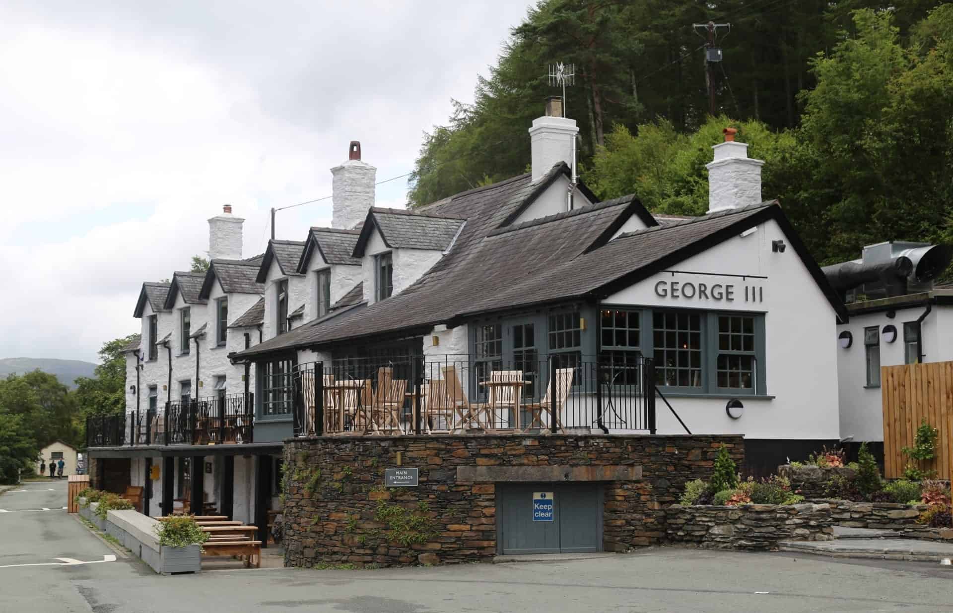 The George III hotel beside the picturesque Mawddach River